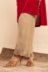 1 Piece  Silk Embroidered Culottes (FB0004)